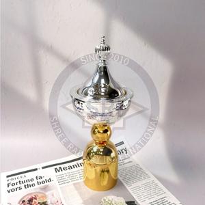 Quemador de incienso árabe Eid Ramadán Decoración de mesa Incensario Difusor de aromaterapia decorativo Quemador de incienso de latón decorativo - Product Image 5