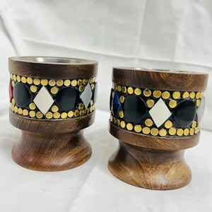 Brûleur d'encens religieux en bois d'acacia Bakhoor Écologique Parfait pour créer une ambiance chaleureuse, apaisante et luxueuse - Product Image 4