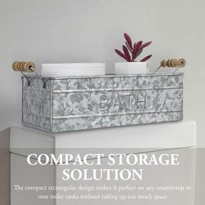 Plateau de bain moderne de luxe en métal avec poignée élégant et fonctionnel pour organiser la décoration des ensembles de salle de bain essentiels pour le bain - Product Image 3