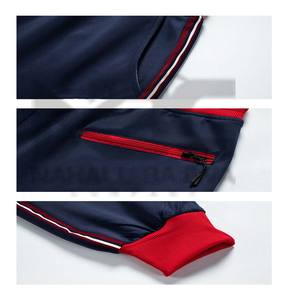 Survêtement 2 pièces à fermeture éclair avec logo personnalisé pour hommes ensemble de survêtements ensemble de vêtements de sport à la mode approvisionnement en gros en polaire personnalisable - Product Image 5