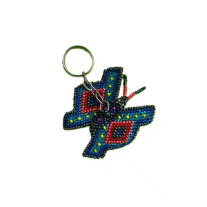 Llavero Bordado con Cuentas de Alta Calidad, Diseño Único, Llaveros con Cuentas de Semillas, Patrón Floral, Se Aceptan Personalizaciones - Product Image 5