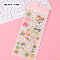 Autocollants créatifs en feutre et peluche pour enfants, patchs de récompense animaux, autocollants personnalisés en plastique souple pour scrapbooking