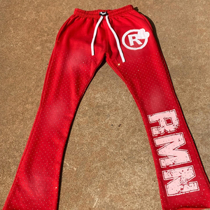 Manufacturer Custom Men Streetwear Heavyweight Tracksuit Distressed Embroidery Vintage Acid Washed Sweatpants Hoodie Set Rhinestone Sweatsuit - Product Image 5