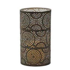 Classic <b>Metal</b> Hurricane Candle Holder With Traditional Design Perfect For Dining Room Settings And Living Room <b>Corners</b> - Product Image 2