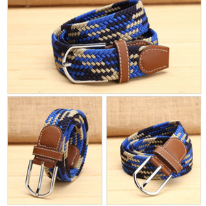 Cinturón Elástico Trenzado de Poliéster/Goma WELLWIN, con Hebilla de Aleación, Ajustable, para Hombre y Mujer, 40 Colores, Personalizable - Product Image 3