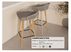 Taburete de bar moderno de ratán con reposabrazos fijo y patas de madera para uso en bares domésticos - Product Image 5