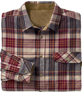 Chemise en flanelle à carreaux et manches longues personnalisée Streetwear décontracté ODM Chemises pour hommes en coton à carreaux bleus - Product Image 2