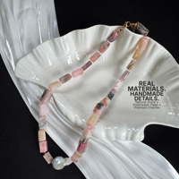 Collier de perles multicolores personnalisé, perles d'eau douce, bijoux bohèmes océaniques, collier de pierres précieuses fait main pour les marques de boutiques