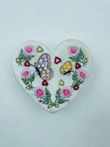 Sacs isothermes en coton à perles en forme de cœur, brodés à la main, logo personnalisé, couleurs personnalisées, couleurs mélangées, mode quotidienne, taille personnalisée - Product Image 2