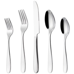 Juego de Cubiertos Básico con Acabado Plateado, Cubiertos de Acero Inoxidable para Restaurantes, Hoteles, Cenas Formales, Oficina, Cantina y Catering - Product Image 1