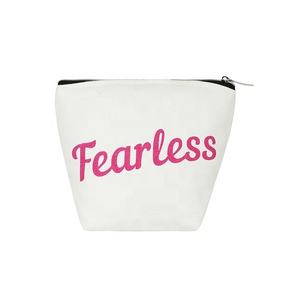 Bolsa pequeña con cremallera de algodón ecológica personalizada, bolsa de cosméticos de maquillaje de lona de algodón liso a la moda, logotipo personalizado, tamaño pequeño - Product Image 1