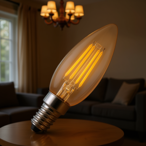 Bombilla LED Ajustable E14 Tipo Vela 4W Ámbar, Categoría de Producto: Bombillas LED - Product Image 3