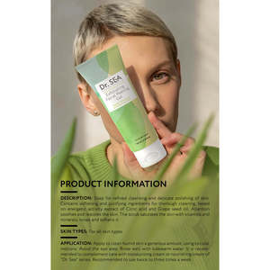 Dr. SEA Cosmetics Gel exfoliant naturel pour le visage de 100 ml, minimise les pores, avec des bienfaits hydratants pour tous les types de peau - Product Image 6