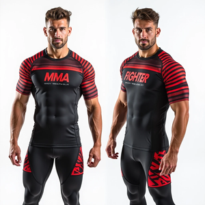 Premium Custom BJJ Rash Guards Durable Sublimado Impresión MMA Rash Guards Ideal para sesiones de entrenamiento y combate - Product Image 3