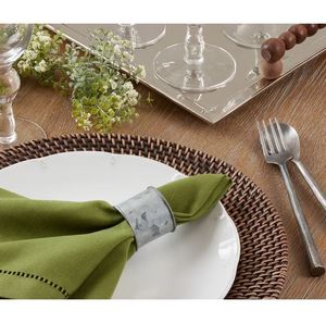 New Galvanized metal <b>napkin</b> ring <b>silver</b> wholesale kitchen restaurant home wedding decor hotel office tableware bulk quantity - Product Image 4