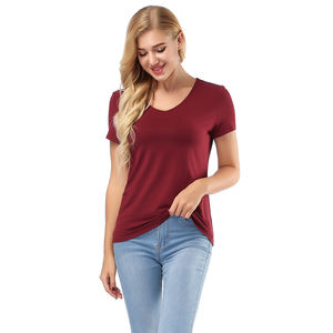 High Quality Casual Solid Color Women <b>Plain</b> Fashion V Neck <b>T</b> <b>Shirt</b> Simple Comfortable Blank Custom Print <b>Black</b> <b>T</b>-<b>shirt</b> for men - Product Image 5