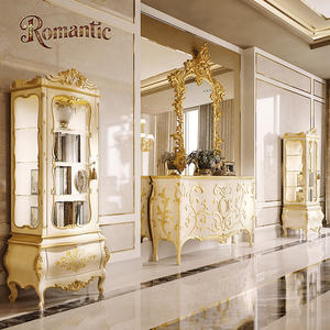 Ensemble de table et de chaises de salle à manger <span class=keywords><strong>en</strong></span> bois massif de style baroque français de la période Louis XV, 10 places, pour la maison et l'hôtel, montage facile KD - Product Image 5