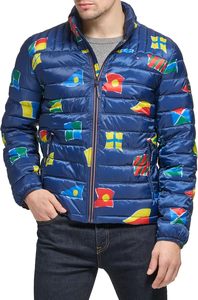 Blouson matelassé en toile pour homme de haute qualité, avec col montant, capuche amovible, léger, résistant à l'eau, isolé et enduit pour l'hiver - Product Image 2