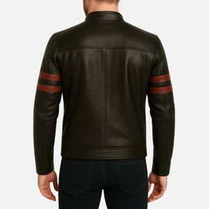 Men's Biker Style Pure White Genuine Lambskin Leather Racing Motorbike Jacket With Inside Protections Motorcycle Jacket For Men - Product Image 4