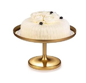 Présentoir à gâteaux minimaliste Support doré Présentoir de nourriture d'hôtel personnalisé Dessert de style haut de gamme de luxe de haute qualité - Product Image 1