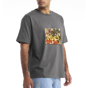 Alta calidad Heavyweight 280gsm 100% algodón de gran tamaño impreso liso personalizado hombres camisetas Haus Industries - Product Image 5