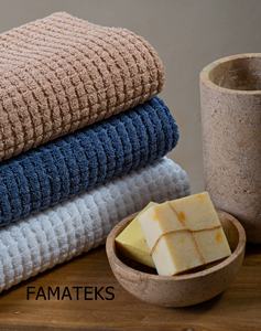 Toallas de baño de lujo, algodón turco peinado suave, superabsorbente, patrón cuadrado, fabricante turco - Product Image 4