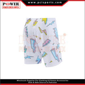 Pantalones cortos de baloncesto de doble malla lisos con estampado de aparejos personalizados para hombre y mujer - Product Image 4