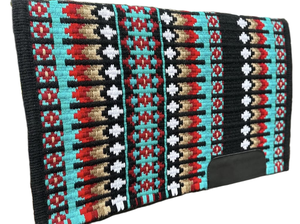 Couverture de selle droite Western Show à motifs de couleurs vives, durable et confortable pour les cavaliers - Product Image 3