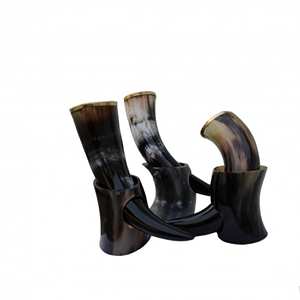 Tasse de savon de rasage en corne de buffle écologique vintage faite à la main, bol moussant, tasse à boire de fabrication indienne pour les fêtes, maison élégante - Product Image 6