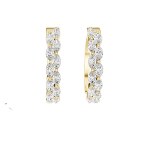 Pendientes de Aro con Diamantes Creados en Laboratorio de 1.60 CT, Diamantes VVS-VS EF CVD, Oro de 18KT, 14KT, 10KT y Plata 925, Oro Rosa, Amarillo, Blanco - Product Image 1