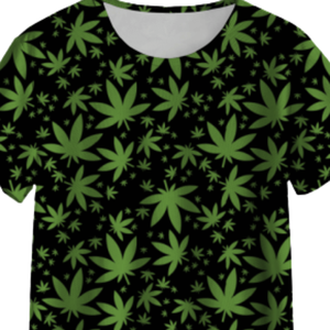 T-shirt imprimé par sublimation intégrale, motif de feuilles vertes, t-shirt graphique unisexe, mode OEM ODM, polyester de haute qualité, imprimé personnalisé - Product Image 2