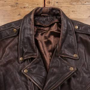 Custom Made Manufacturers Genuine <b>Sheepskin</b> Cowhide VIntage Motorcycle Biker Racing Embossed Mens Leather <b>Jacket</b> - Product Image 2