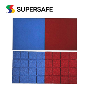 Venta a granel de alta calidad, baldosas de goma resistentes, superficie de suelo, alfombrillas de goma de seguridad de alta durabilidad, suelos de parque infantil - Product Image 3