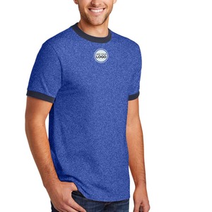 Camisetas Triblend True Blue, Camisetas Casuales de Cuello Redondo, Camisetas Básicas, Camisetas Ringer - Product Image 1