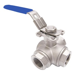 ASTM Standard 316L Acier inoxydable sanitaire T Port Valve Manuel Power Ball Structure Tri Clamp pour station de traitement de l'eau - Product Image 4