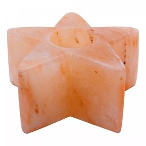 Support de bougie en fer forgé de sel de roche rose de l'himalaya 100% de qualité supérieure - Product Image 2