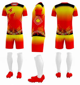 Uniformes de Fútbol de Poliéster Elástico en Cuatro Direcciones, Transpirables y Personalizables de Alta Calidad, Kits Ligeros para Equipos Masculinos, OEM Automatizado - Product Image 4
