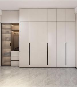 Système de placard en bois moderne sur mesure, conception gratuite, meubles de chambre à coucher, armoires de rangement pour vêtements - Product Image 6