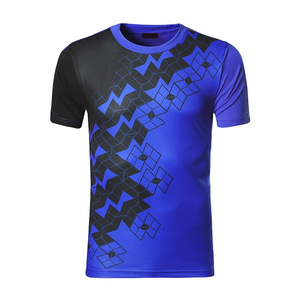 Camisetas de microfibra ajustadas de algodón 100% de primera calidad para hombre, de secado rápido y transpirables con cuello redondeado, impresión Digital personalizada - Product Image 3