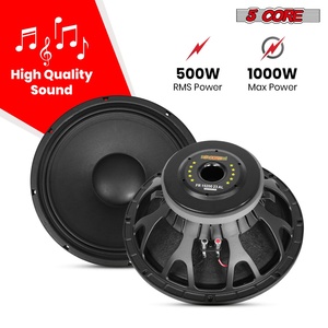 ลำโพงซับวูฟเฟอร์ 5 คอร์ 15 นิ้ว 500 วัตต์ RMS ฟูลเรนจ์ สำหรับงาน PA ดีเจ เสียงเบส 8 โอห์ม  อะไหล่เปลี่ยนได้ - Product Image 2