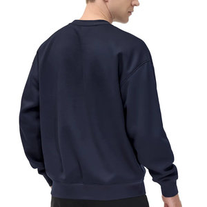 เสื้อสเวตเตอร์คอตตอนแบบสวมหัวสีดำของผู้ชายเสื้อสเวตเชิ้ตผ้าคอตตอนแบบสตรีทเสื้อคอกลมแฟชั่นแบบเรียบง่าย - Product Image 2