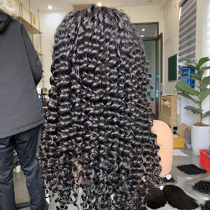 Paquetes de pelo largo de onda profunda Twist Hair Crochet Hair Bulk Ocean Wave Extensión de cabello trenzado de color natural - Product Image 1