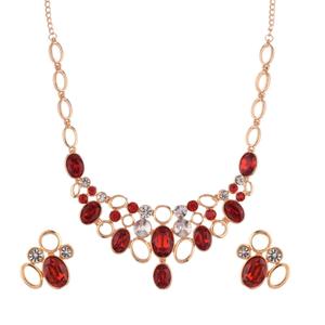 Bijoux de mariage indien mariée classique ovale cristal brin collier indien en gros bijoux boucle d'oreille bijoux indiens pour les femmes - Product Image 1