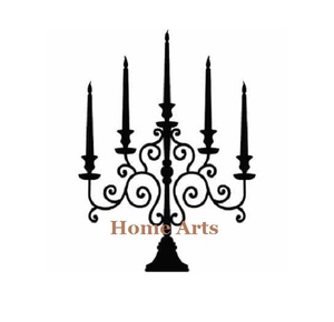 Candelabre central en aluminium design avec cristal noir pour la décoration d'hôtel et de restaurant à prix avantageux - Product Image 6