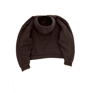Sweat à capuche personnalisé de haute qualité 450GSM Boxy Heavyweight à épaules tombantes Weight Cotton Fleece Oversized - Product Image 2