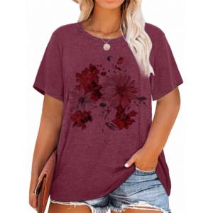 Camiseta informal estampada de gran tamaño para mujer, tendencia de verano, recién llegado, camisas transpirables hechas a medida para mujer, camisetas para niñas - Product Image 2