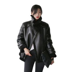 Chaquetas de Cuero Premium para Mujer, Chaqueta de Cuero de Manga Larga, Diseño OEM, Logotipo Personalizado, Chaquetas de Cuero al por Mayor para Mujer - Product Image 1