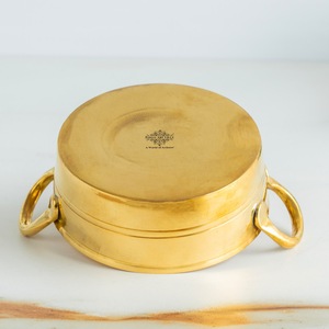IndianArtVilla Brass Shine <b>Plain</b> Design Pot -Serveware & Coowkare for Home Hotel & Restaurant - Product Image 5