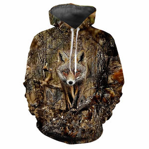 Sudadera con capucha de caza de concha blanda para hombre, chaqueta de camuflaje con capucha para deportes al aire libre, ropa de poliéster para hombre - Product Image 1