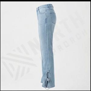 Servicio OEM Profesional, Pantalones Acampanados de Primera Calidad para Mujer, Ropa Casual, Impresión de Logotipo Personalizado, Mejor Material, Estilo de Frente Plano - Product Image 3